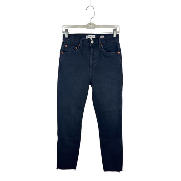 Re/Done High Rise Ankle Crop Jeans - Picture 2 of 8